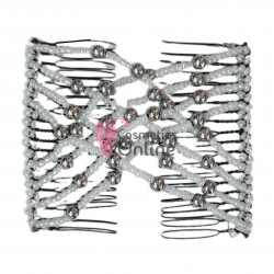 Accesoriu tip glamour pentru prins parul din metal cu pini de insertie PZS011II - Albe